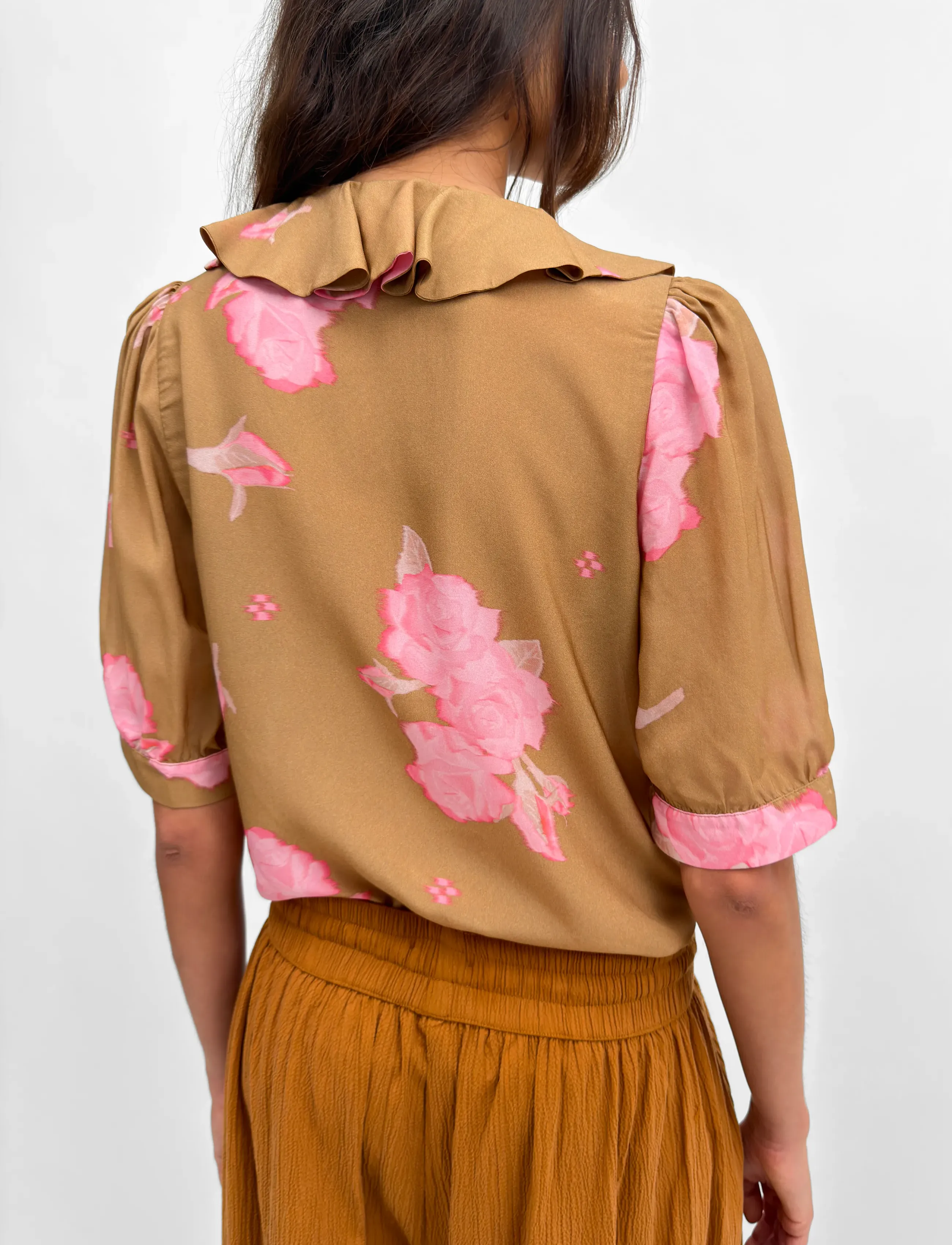 RODEBJER - Rodebjer Xilla Fluid Print - blusar med trekvartsärmar - spaced rose nougat - 2