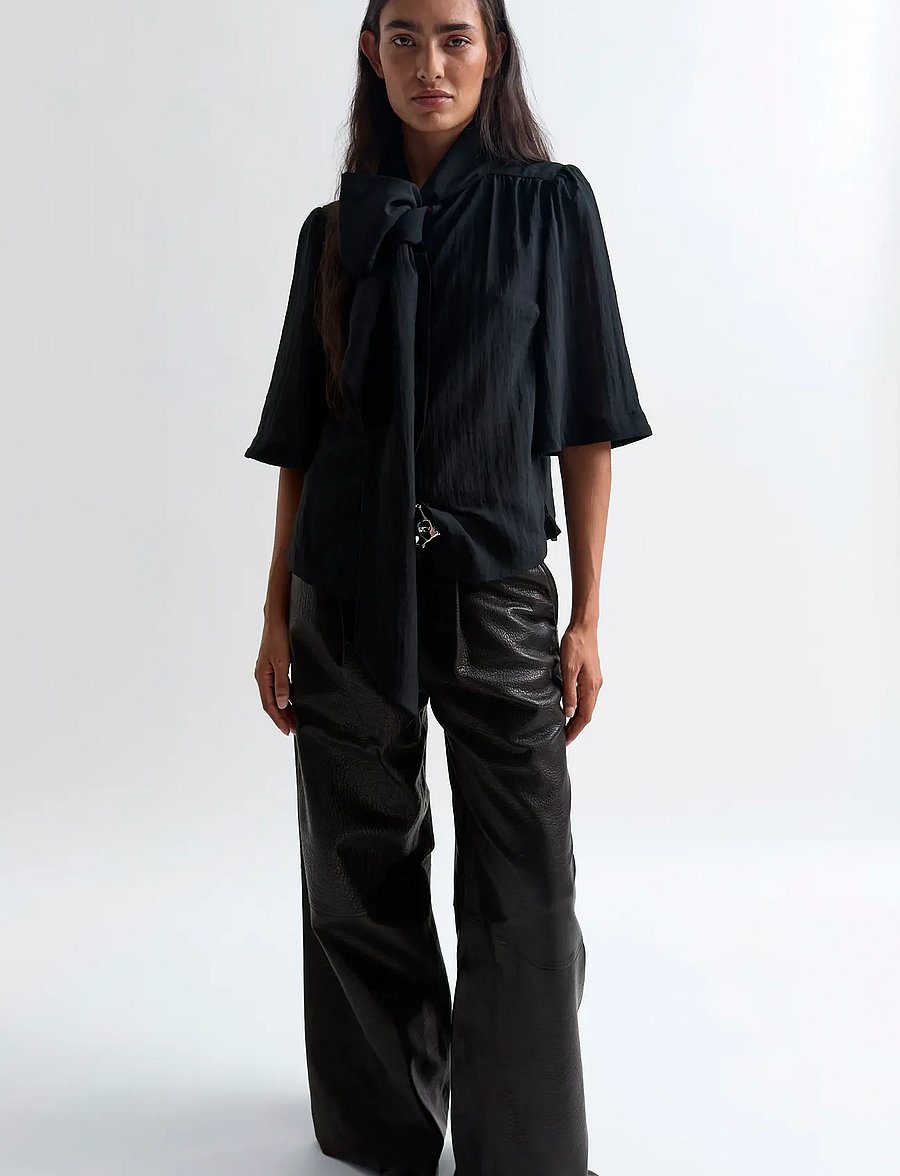 RODEBJER - Rodebjer Anya Airy Solid - blusen mit dreiviertelärmel - black - 0