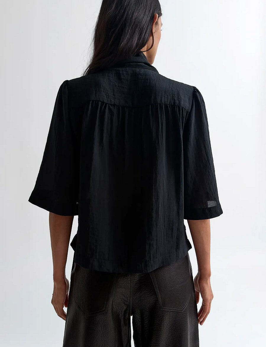 RODEBJER - Rodebjer Anya Airy Solid - blusen mit dreiviertelärmel - black - 3