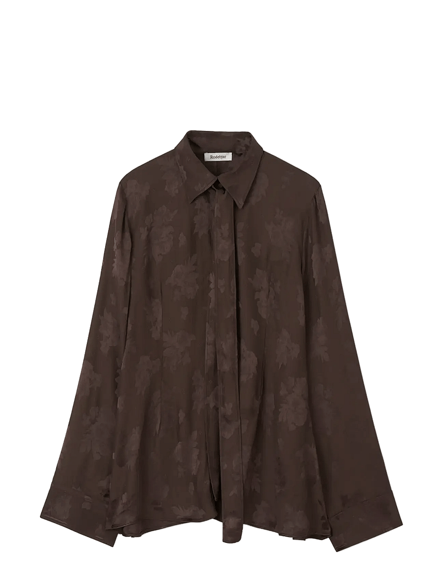 RODEBJER - Rodebjer Euni Rose - langärmelige blusen - dark coffee - 0