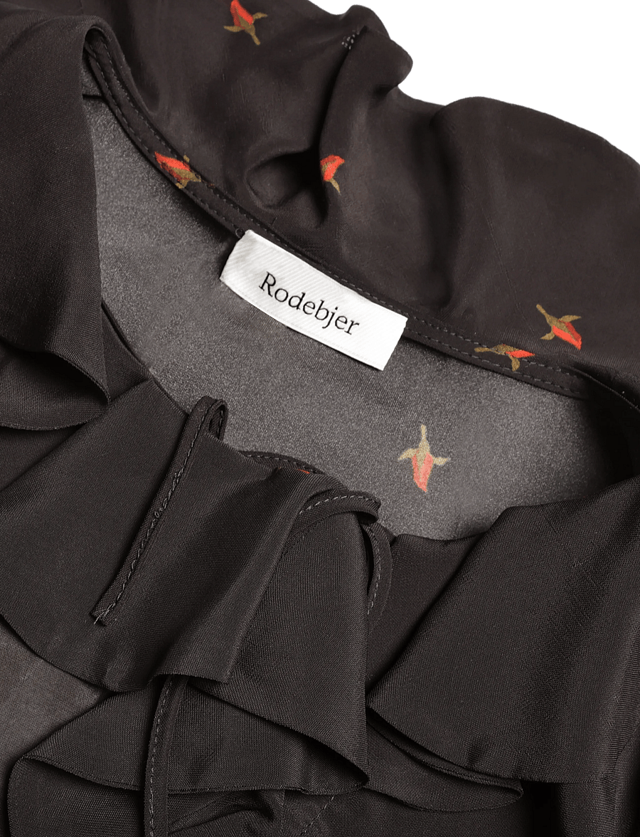 RODEBJER - Rodebjer Xilla Budding Rose - kortärmade blusar - retro red/black - 4