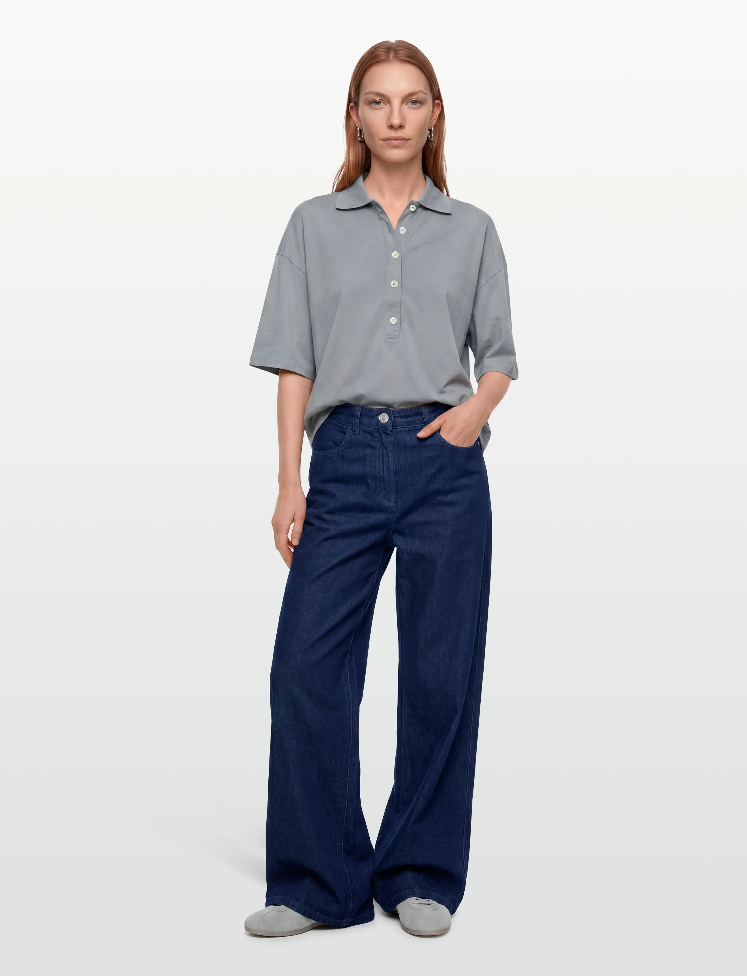 RODEBJER Rodebjer Bliss, L, Blue, T-Shirts Og Toppe > Poloer, Dame