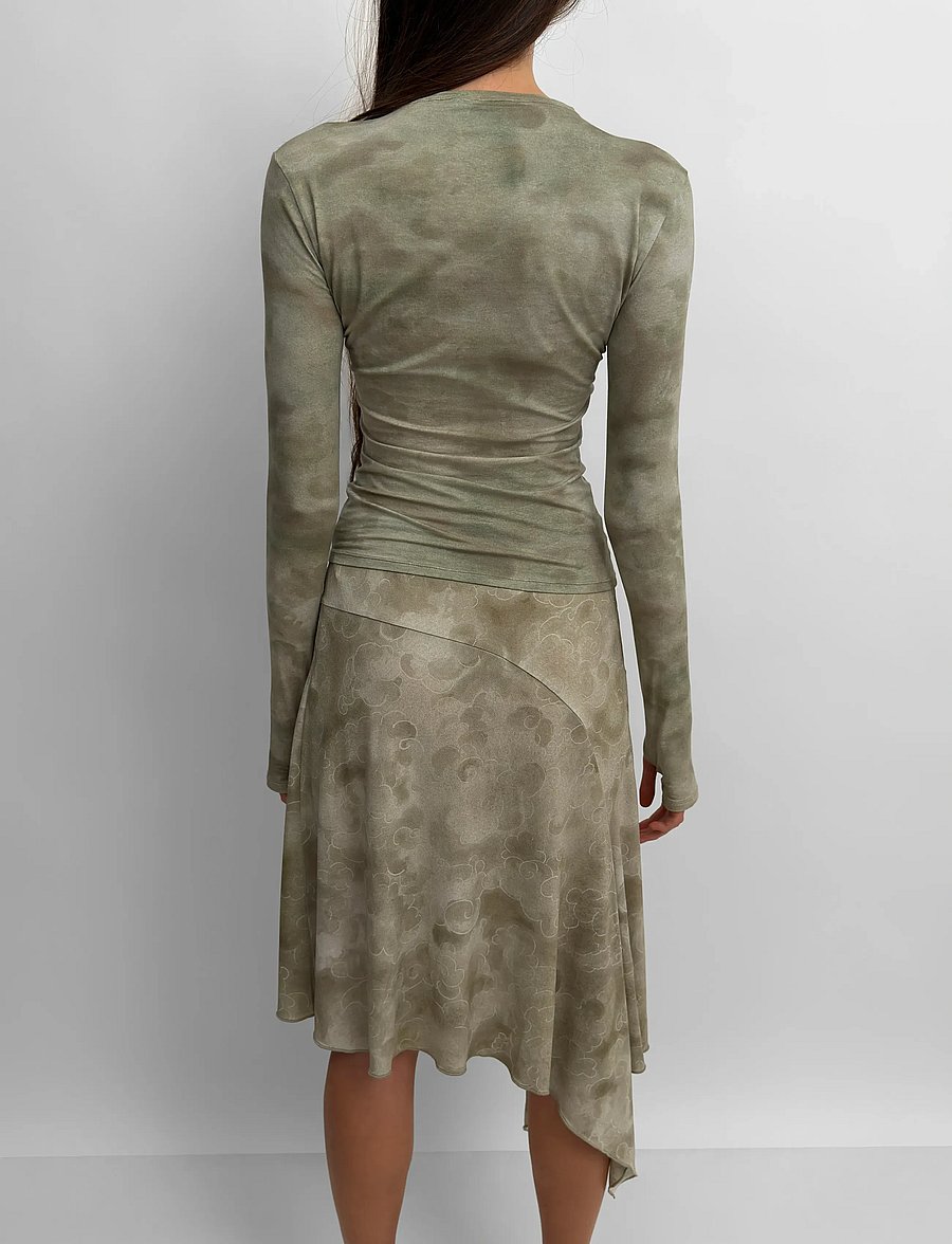 RODEBJER - Rodebjer Karlai Clouds - langærmede toppe - sage green - 3