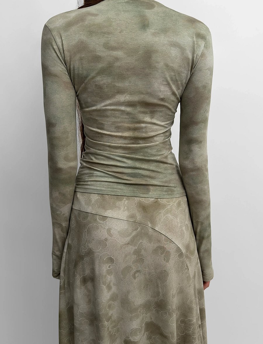 RODEBJER - Rodebjer Karlai Clouds - langærmede toppe - sage green - 4