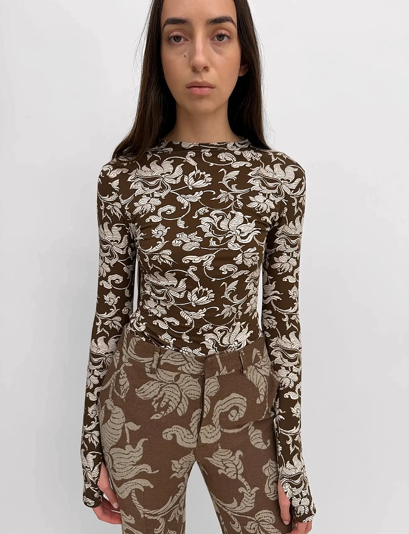 RODEBJER - Rodebjer Karlai French Lily - pikkade varrukatega alussärgid - brown/cream - 0