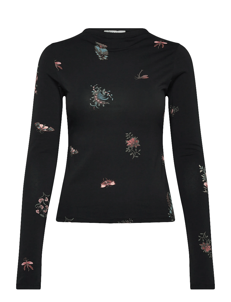 RODEBJER - RODEBJER KARLAI DUCHESS - pikkade varrukatega topid - black multi - 1