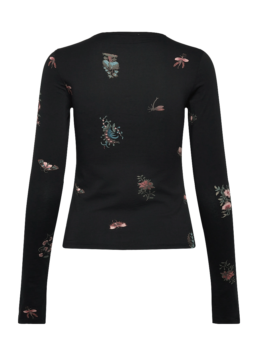 RODEBJER - RODEBJER KARLAI DUCHESS - pikkade varrukatega topid - black multi - 2