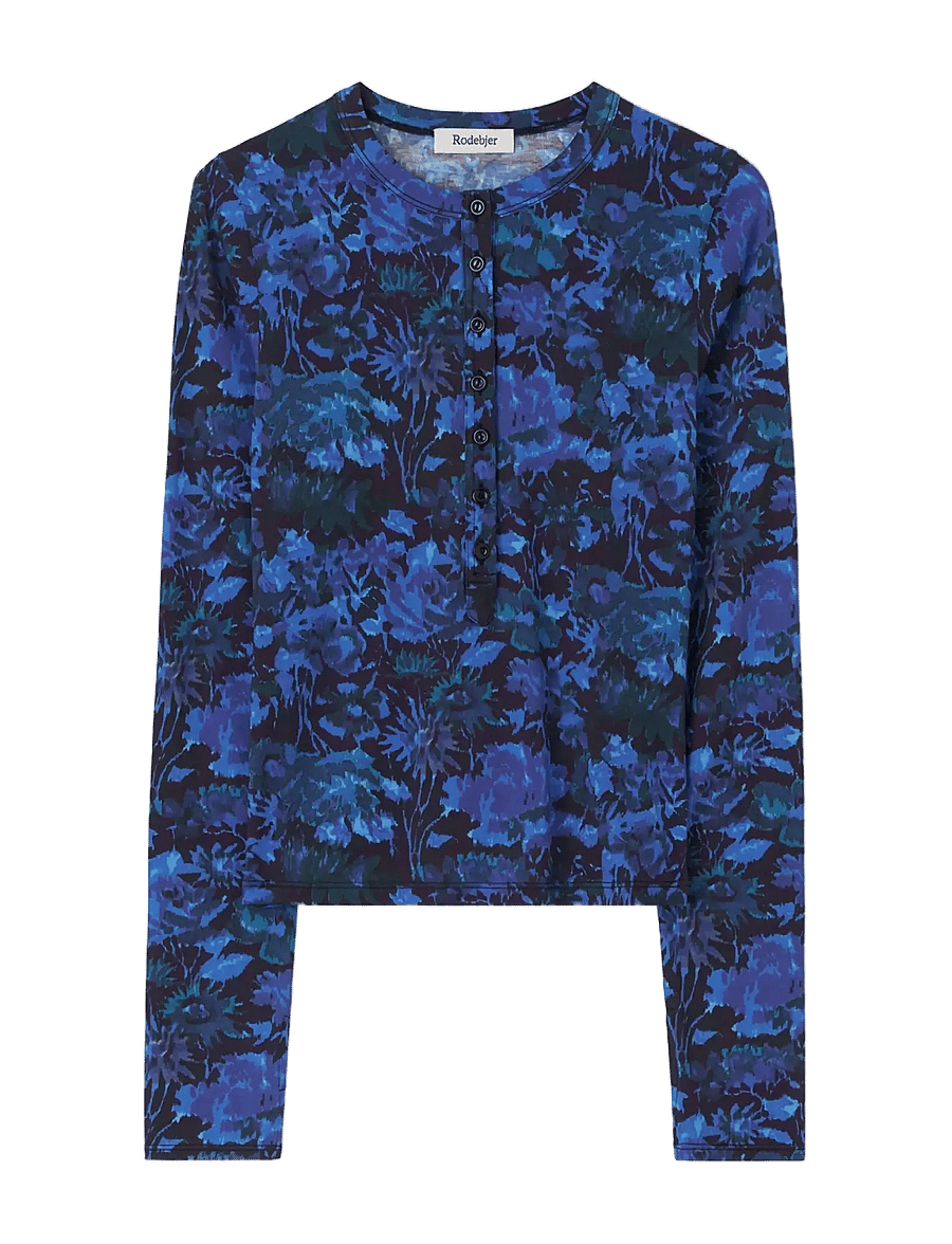 RODEBJER - Rodebjer Kiara Prt - langärmlige tops - mystic garden blue - 0