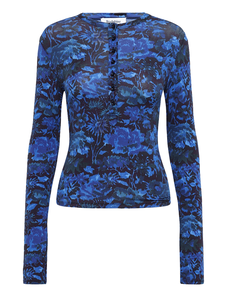 RODEBJER - Rodebjer Kiara Prt - pikkade varrukatega topid - mystic garden blue - 1