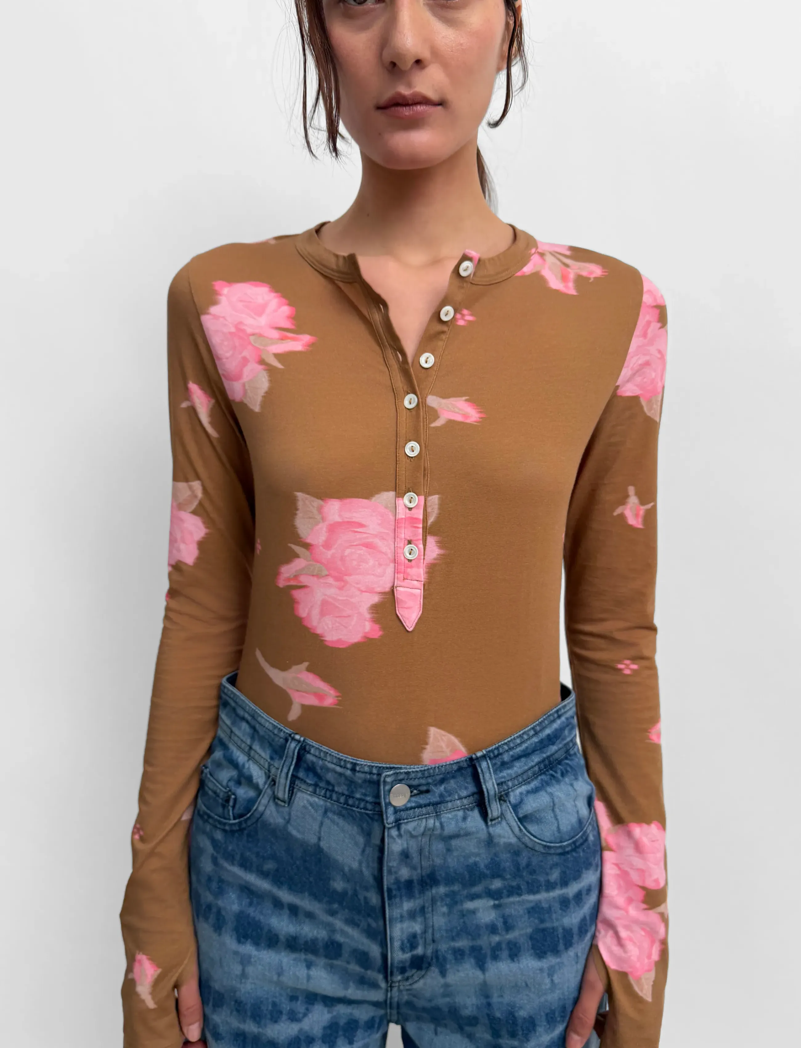 RODEBJER - Rodebjer Kiara Prt - langærmede toppe - spaced rose nougat - 0