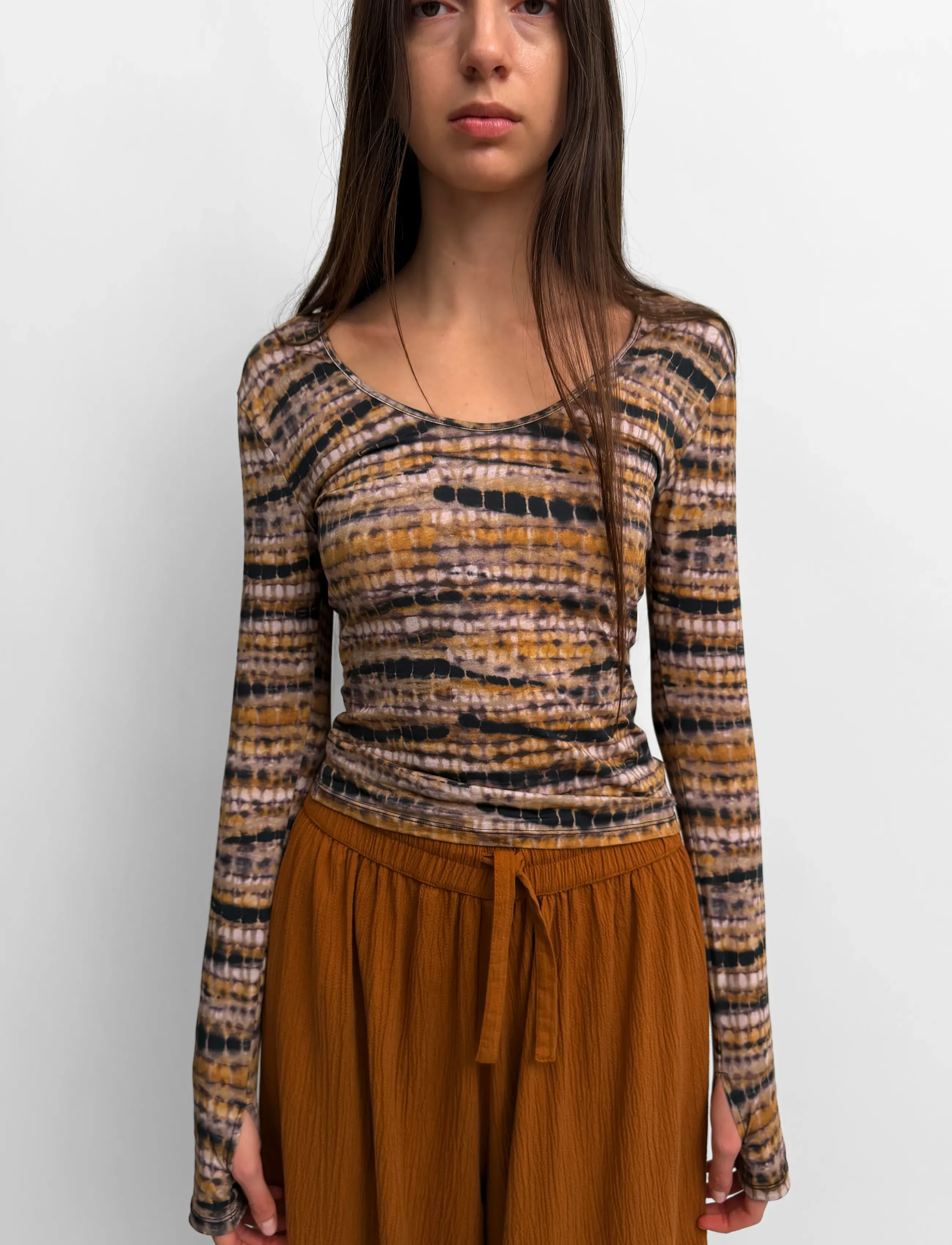 RODEBJER - Rodebjer Hutton Prt - crop tops - shibori honey - 0