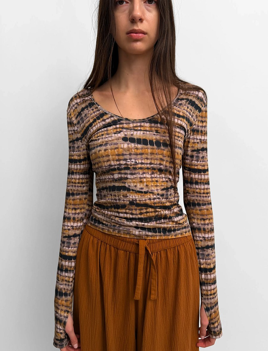 RODEBJER - Rodebjer Hutton Prt - crop tops - shibori honey - 0
