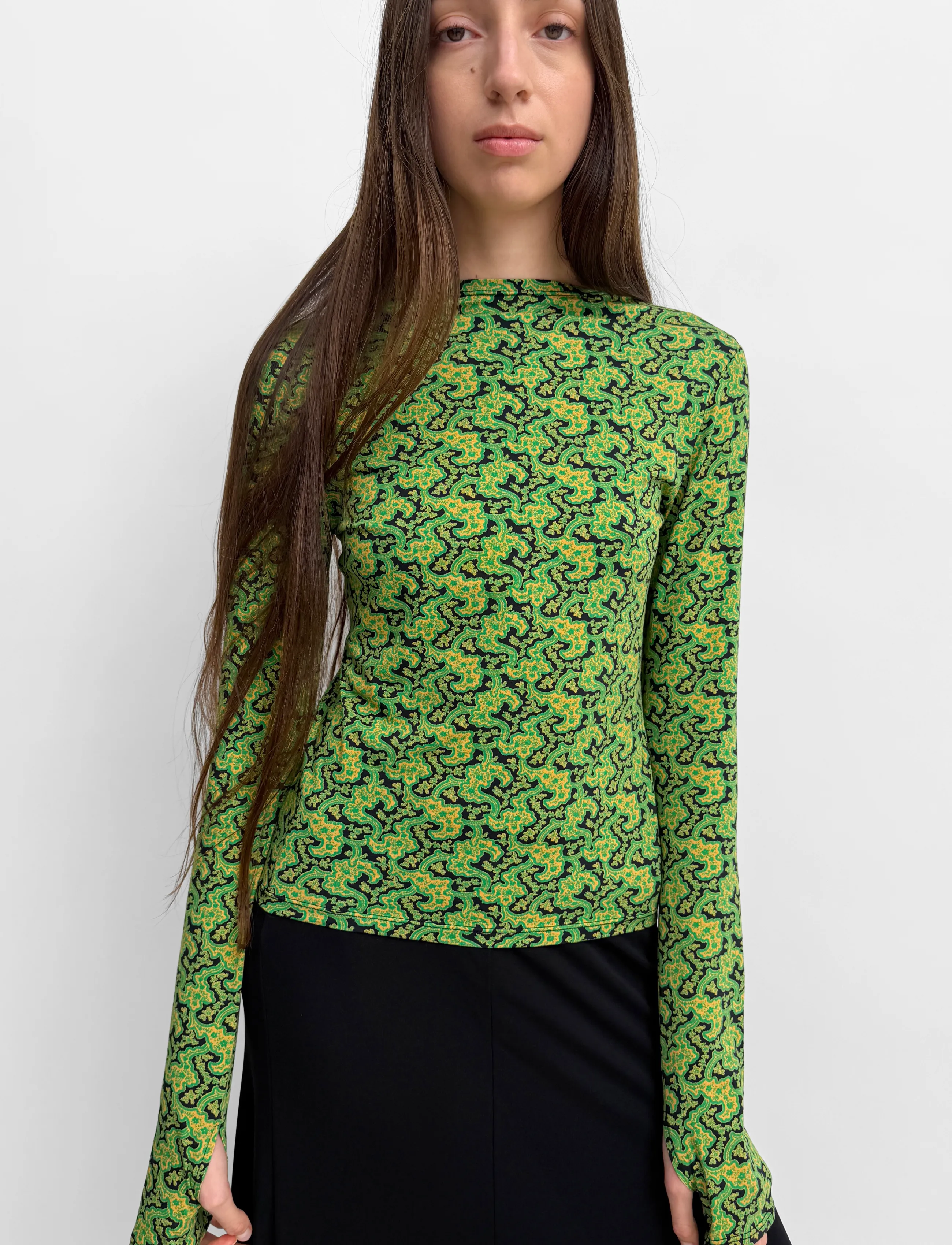 RODEBJER - Rodebjer Karlai Prt - långärmade toppar - branches paisley green - 4
