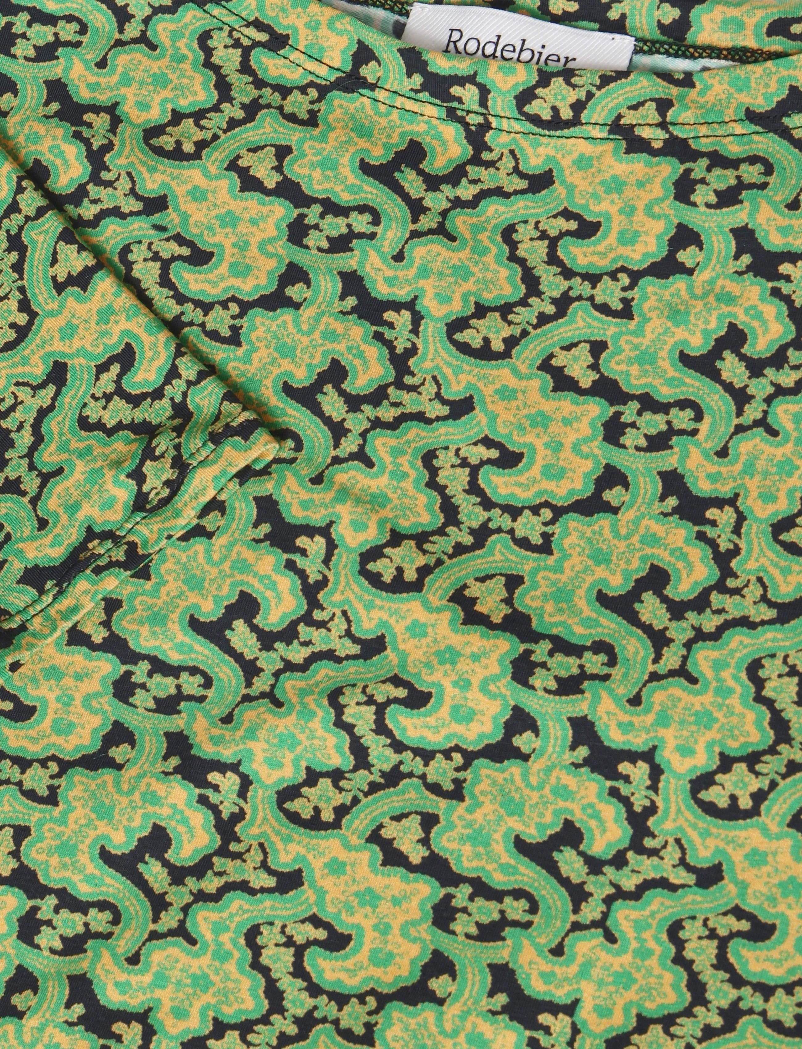 RODEBJER - Rodebjer Karlai Prt - pikkade varrukatega topid - branches paisley green - 2