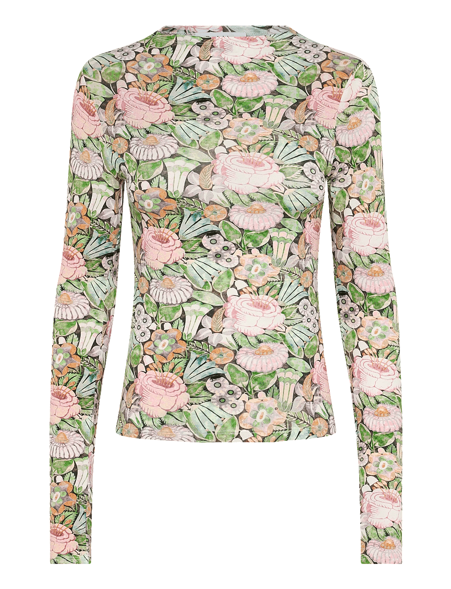 RODEBJER - Rodebjer Karlai Prt - pikkade varrukatega topid - opulent rose paper - 0