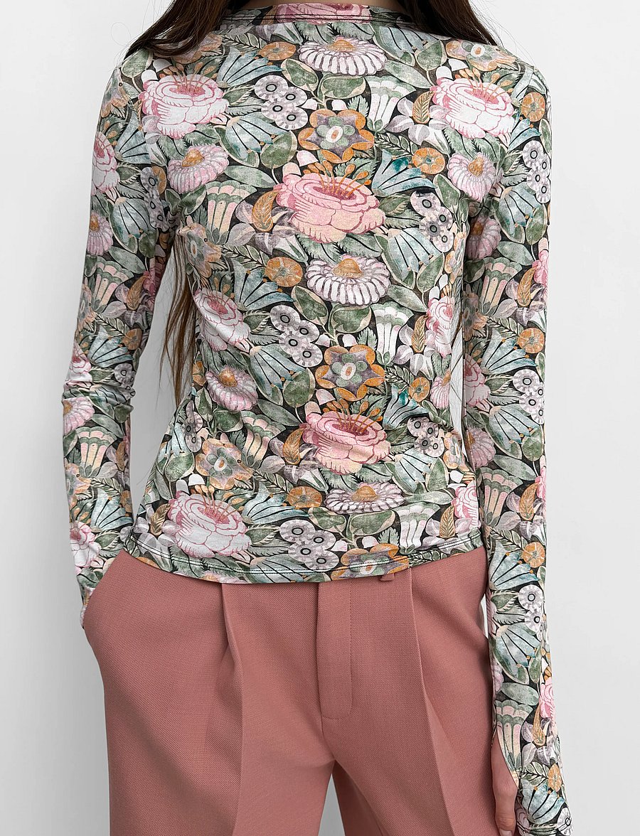 RODEBJER - Rodebjer Karlai Prt - langærmede toppe - opulent rose paper - 0