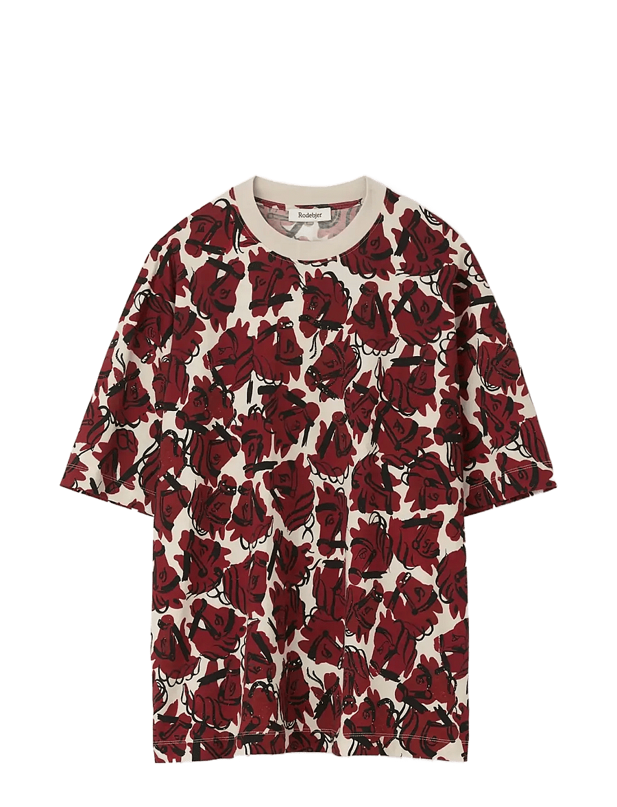 RODEBJER - Rodebjer Toni Horses - t-shirts - grape red/paper - 1