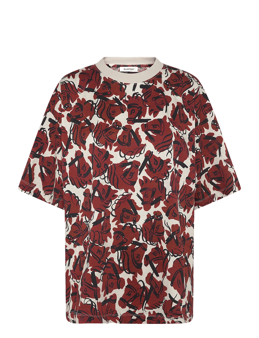 RODEBJER - Rodebjer Toni Horses - t-shirts - grape red/paper - 1