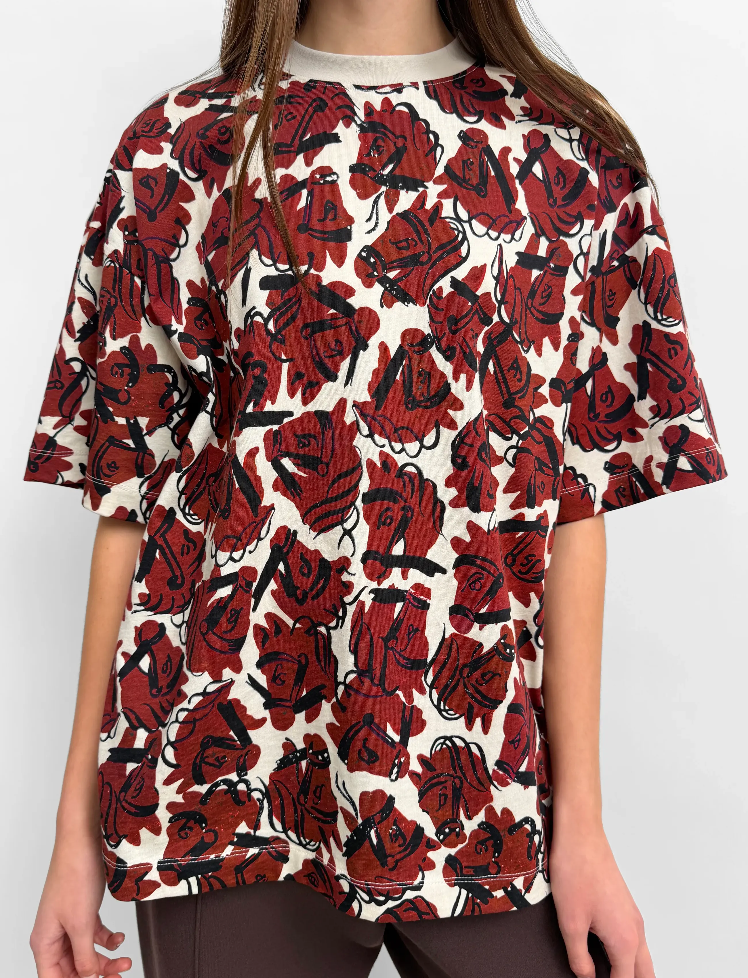 RODEBJER - Rodebjer Toni Horses - t-shirts - grape red/paper - 3
