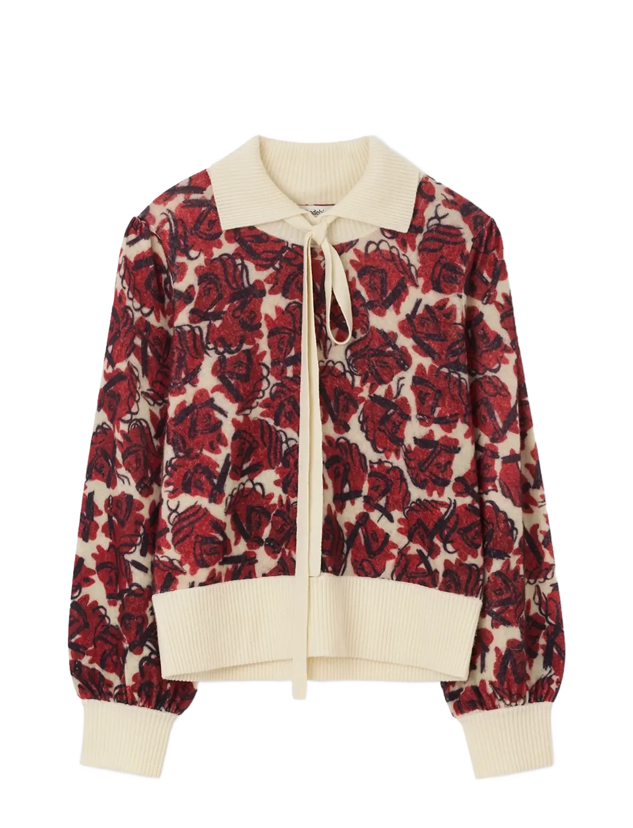 RODEBJER Rodebjer Doni Horses - Pullover - GRAPE RED/PAPER / burgundy