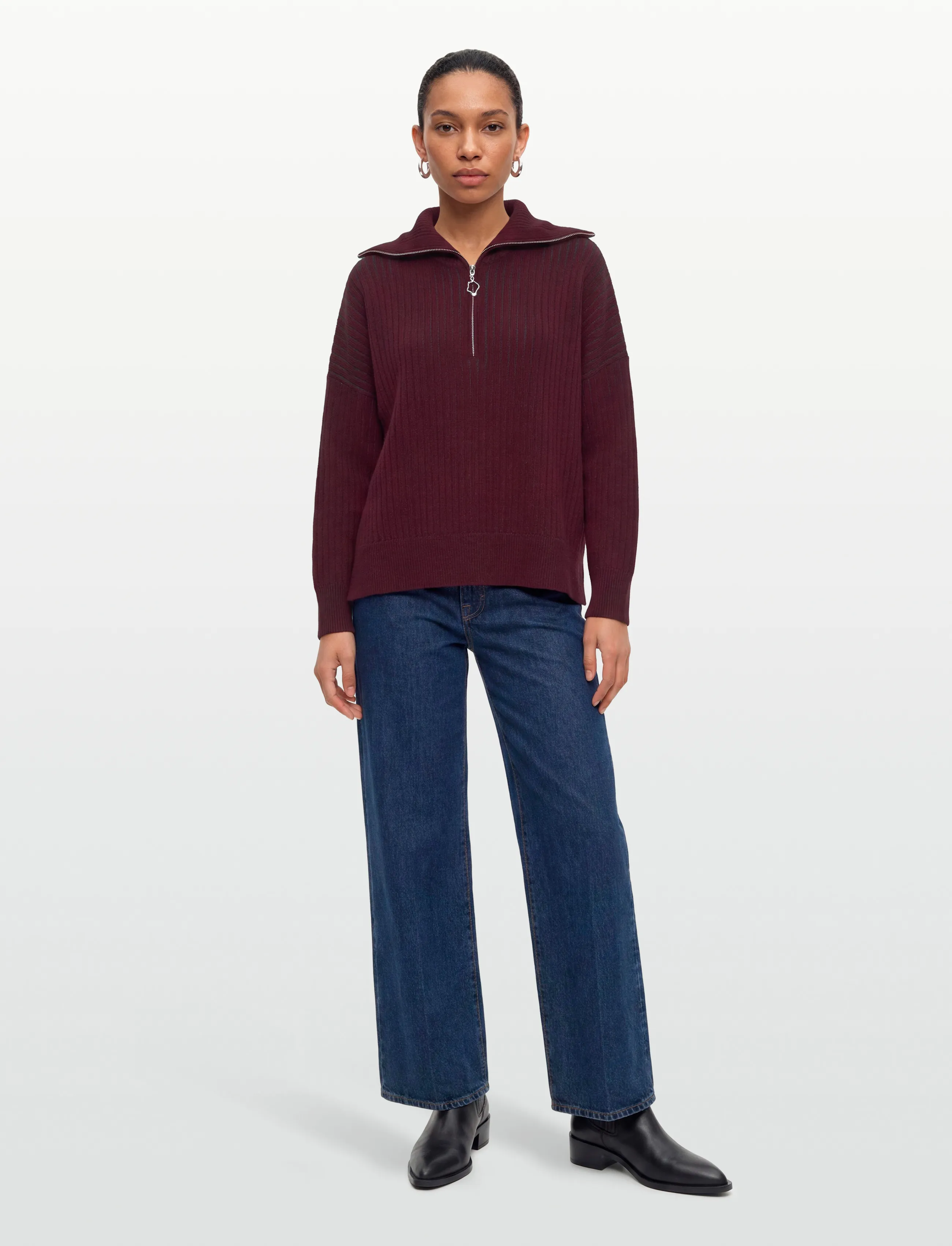 RODEBJER Rodebjer Harper, S, Burgundy, Strik > Rullekrave, Dame