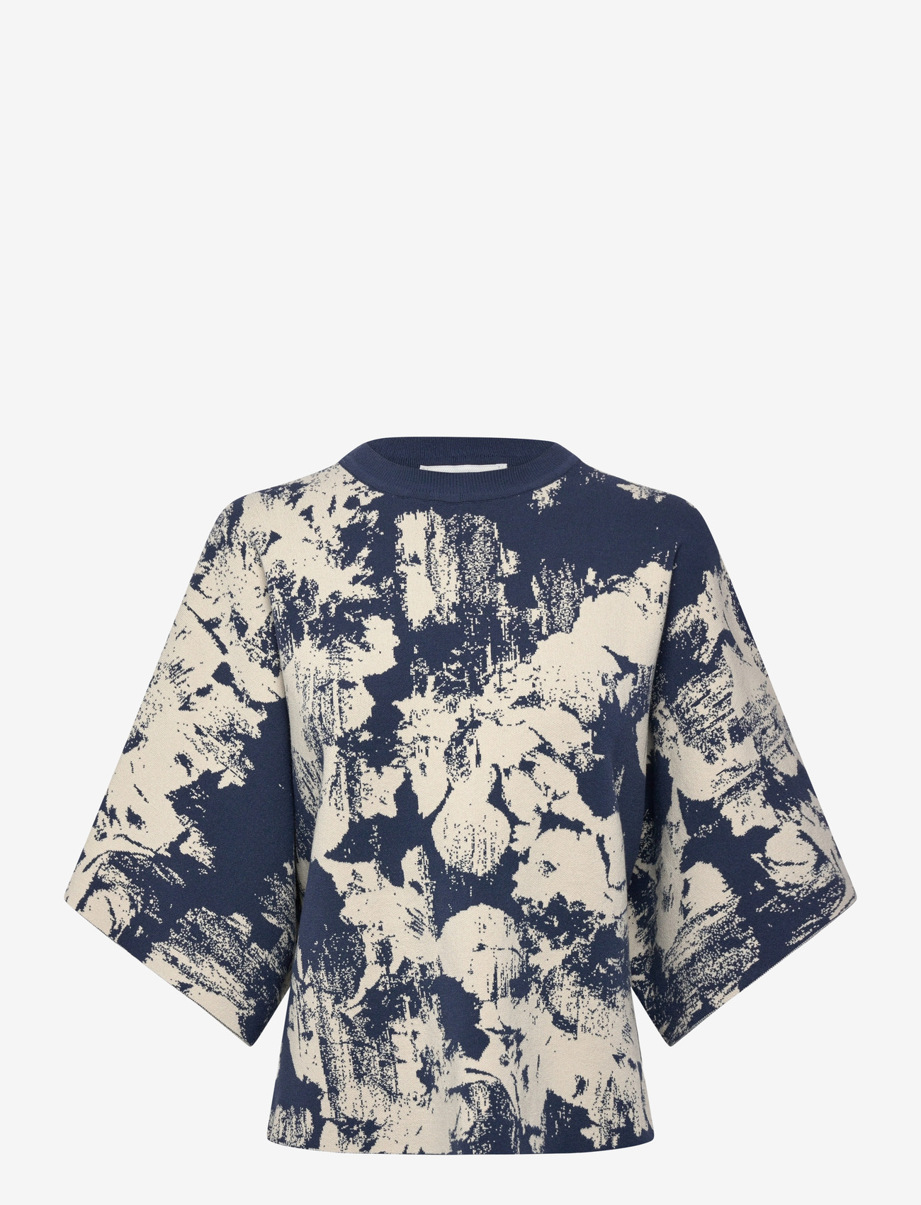RODEBJER - Rodebjer Poppi Denim Flower - t-shirts - navy/sand - 1
