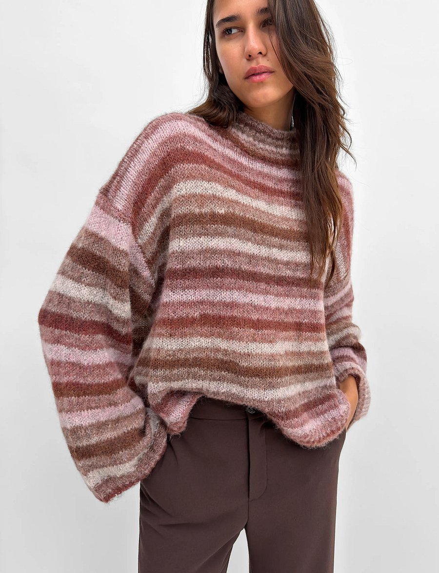 RODEBJER - Rodebjer Jinsol Space - kõrge kaelusega kudumid - grape red multi - 3