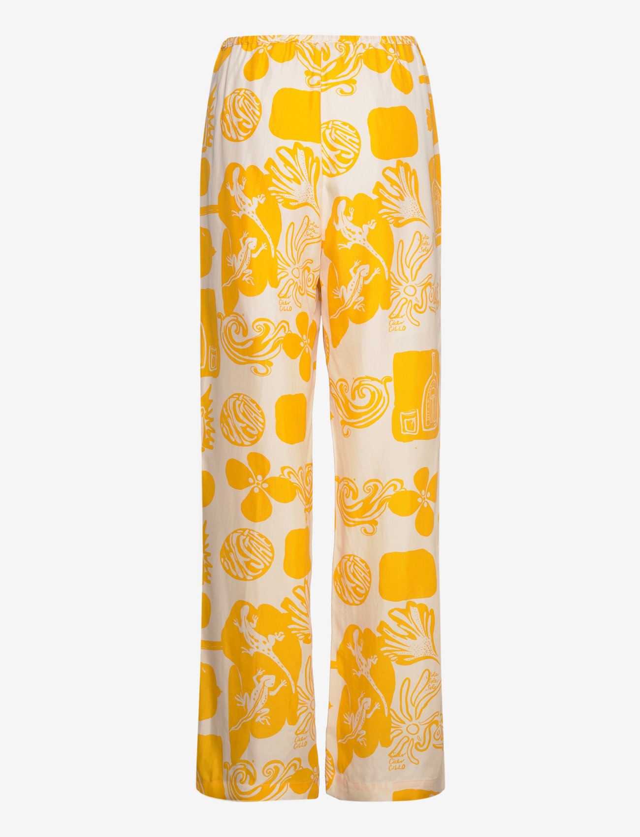 RODEBJER - Rodebjer Lunara Print - hosen mit weitem bein - marigold - 1