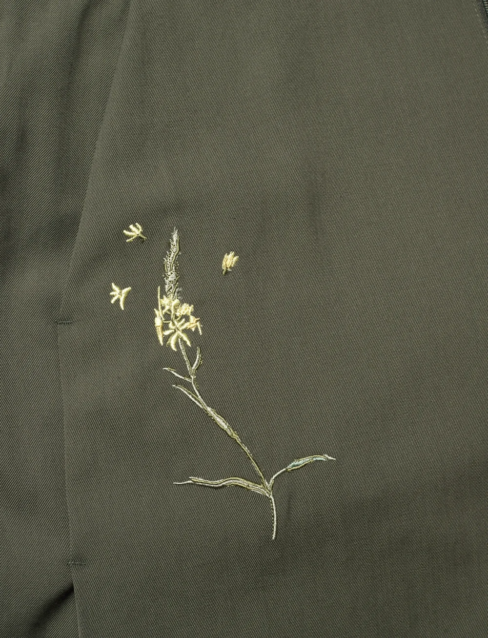 RODEBJER - Rodebjer Nora Embroidery - vide bukser - dark moss - 2