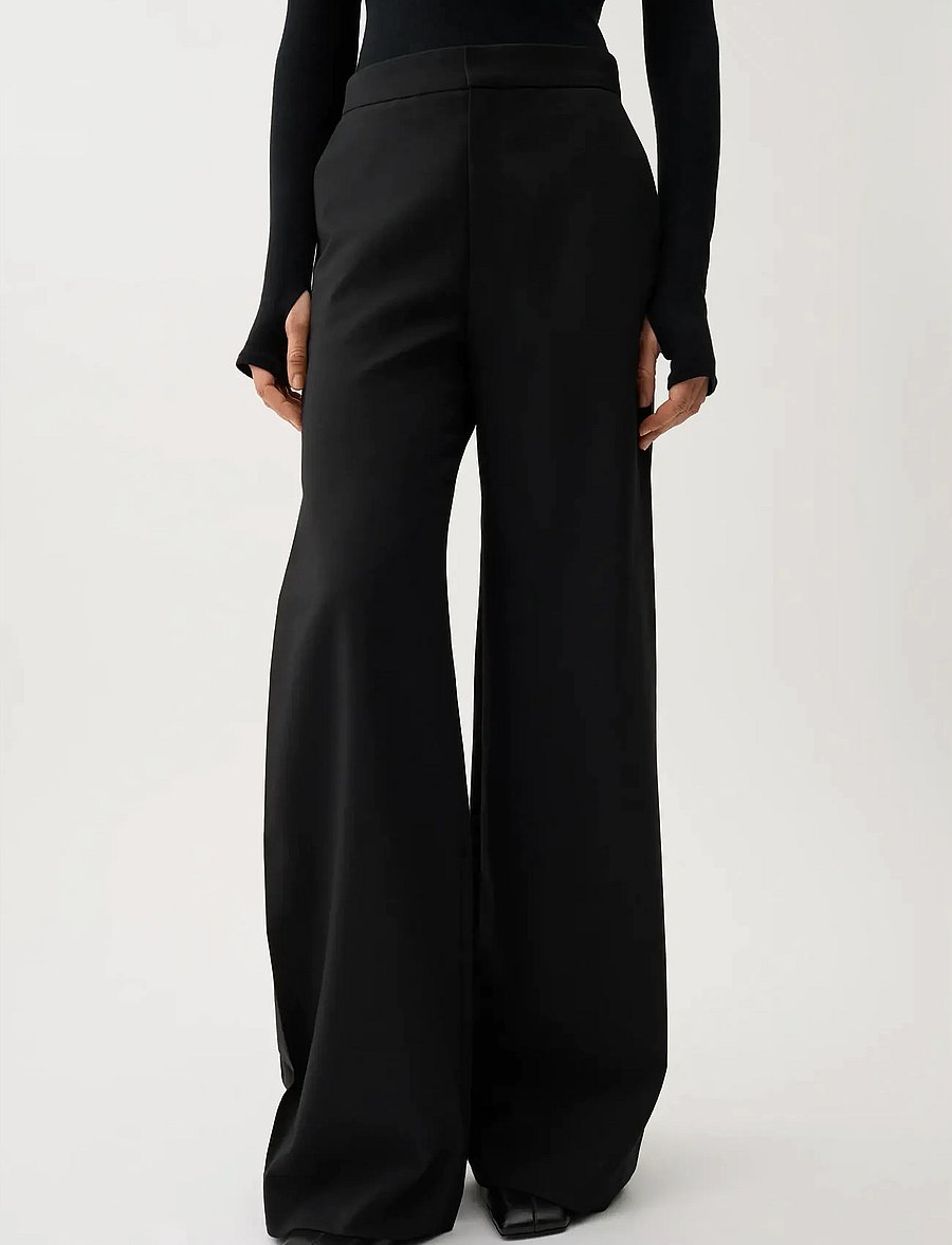 RODEBJER - Rodebjer Nora Fluid - hosen mit weitem bein - black - 0
