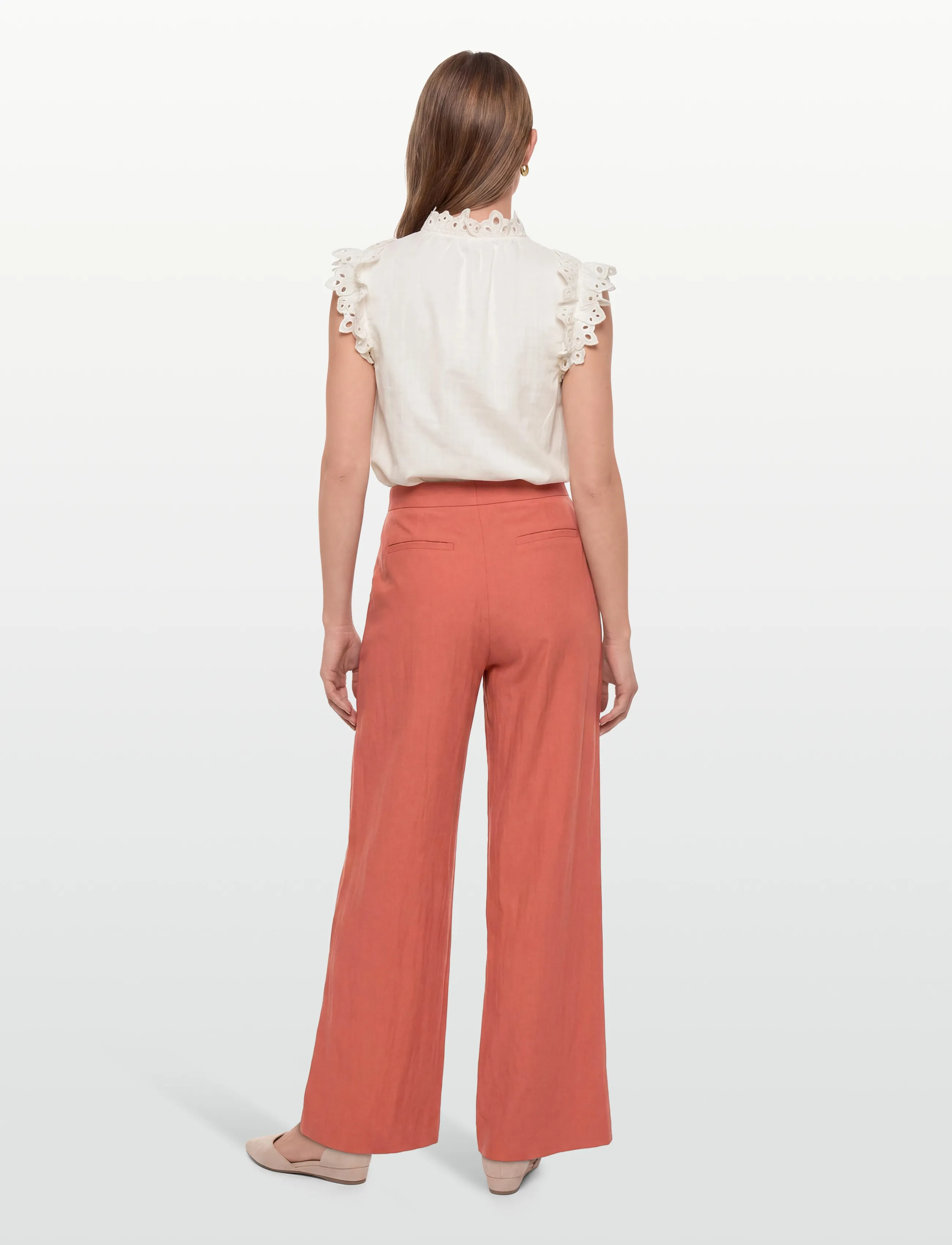 RODEBJER - RODEBJER NORA TENCEL - vida byxor - bleached red - 4