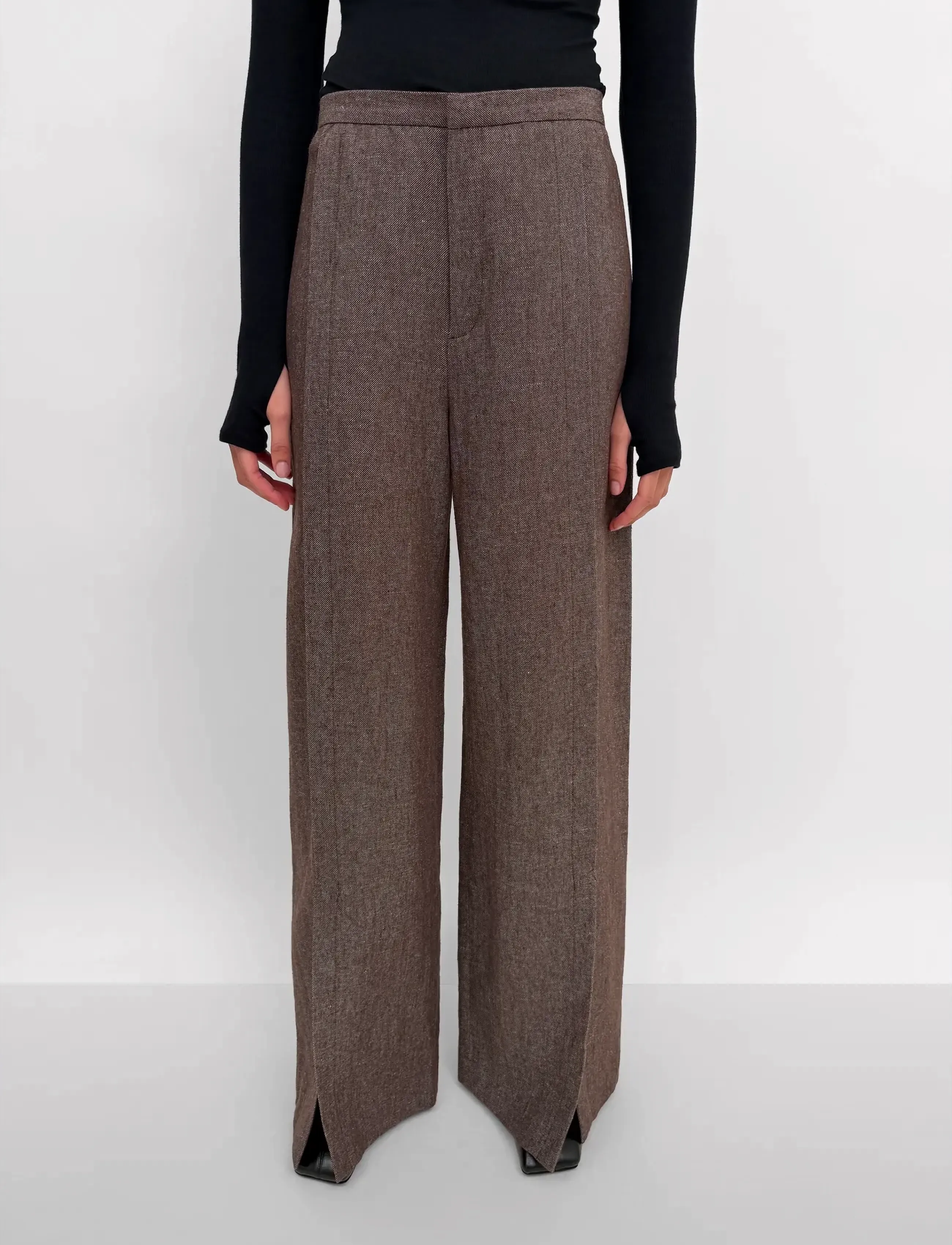 RODEBJER Rodebjer Rubin Lino, XS, Brown, Bukser > Brede Ben, Dame