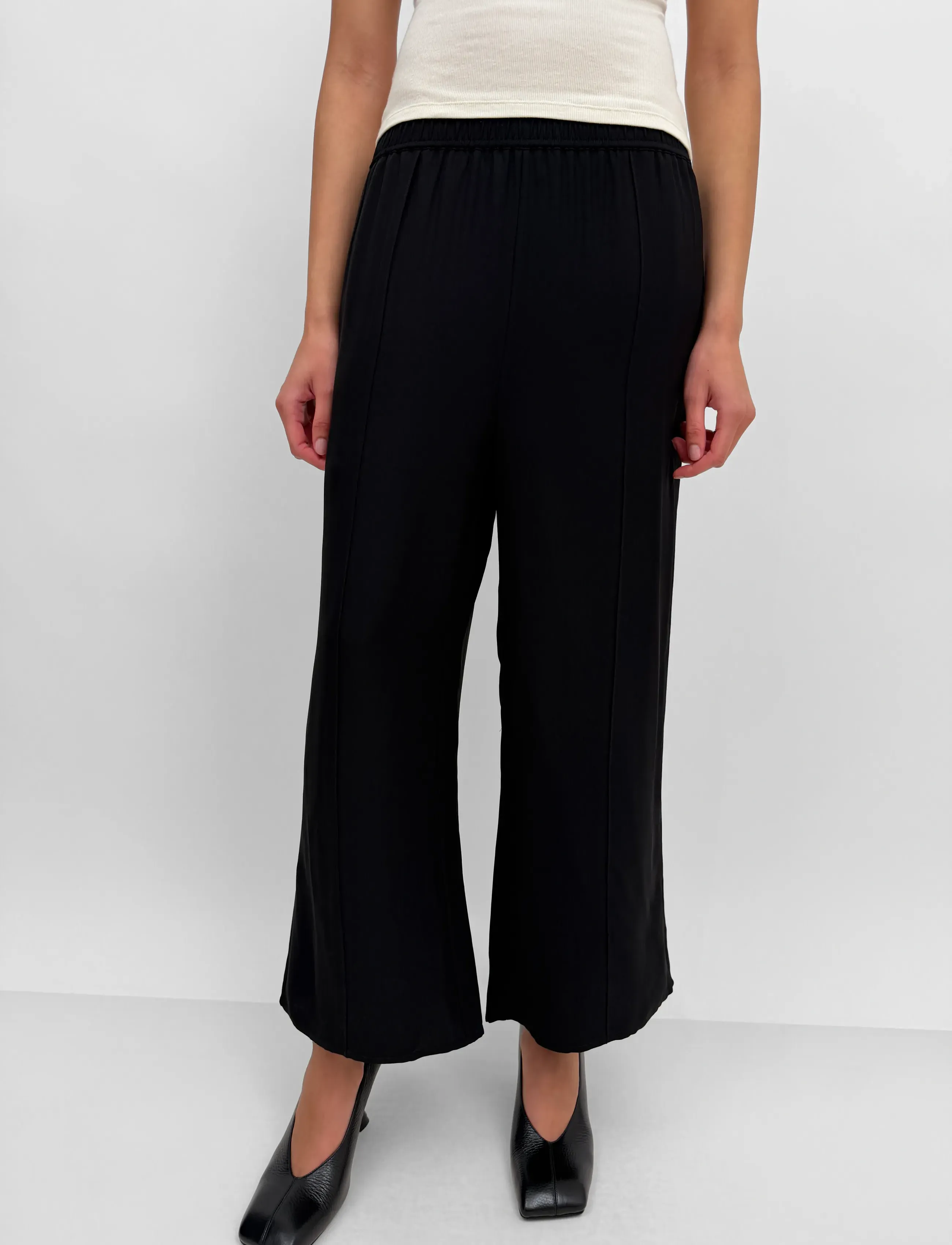 RODEBJER Rodebjer Ezra Crop, XL, Black, Bukser > Culottes, Dame