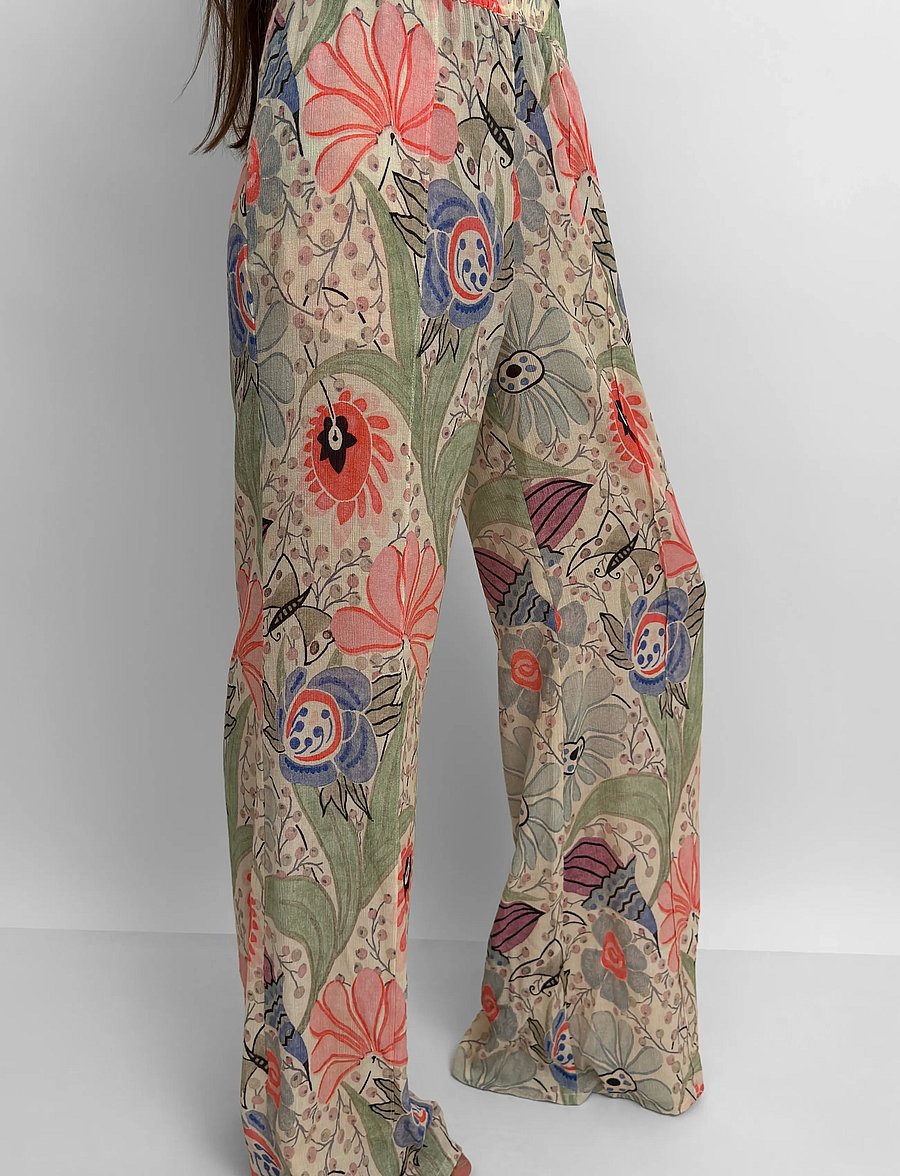 RODEBJER - Rodebjer Ezra Ducharne - hosen mit weitem bein - coral multi - 4