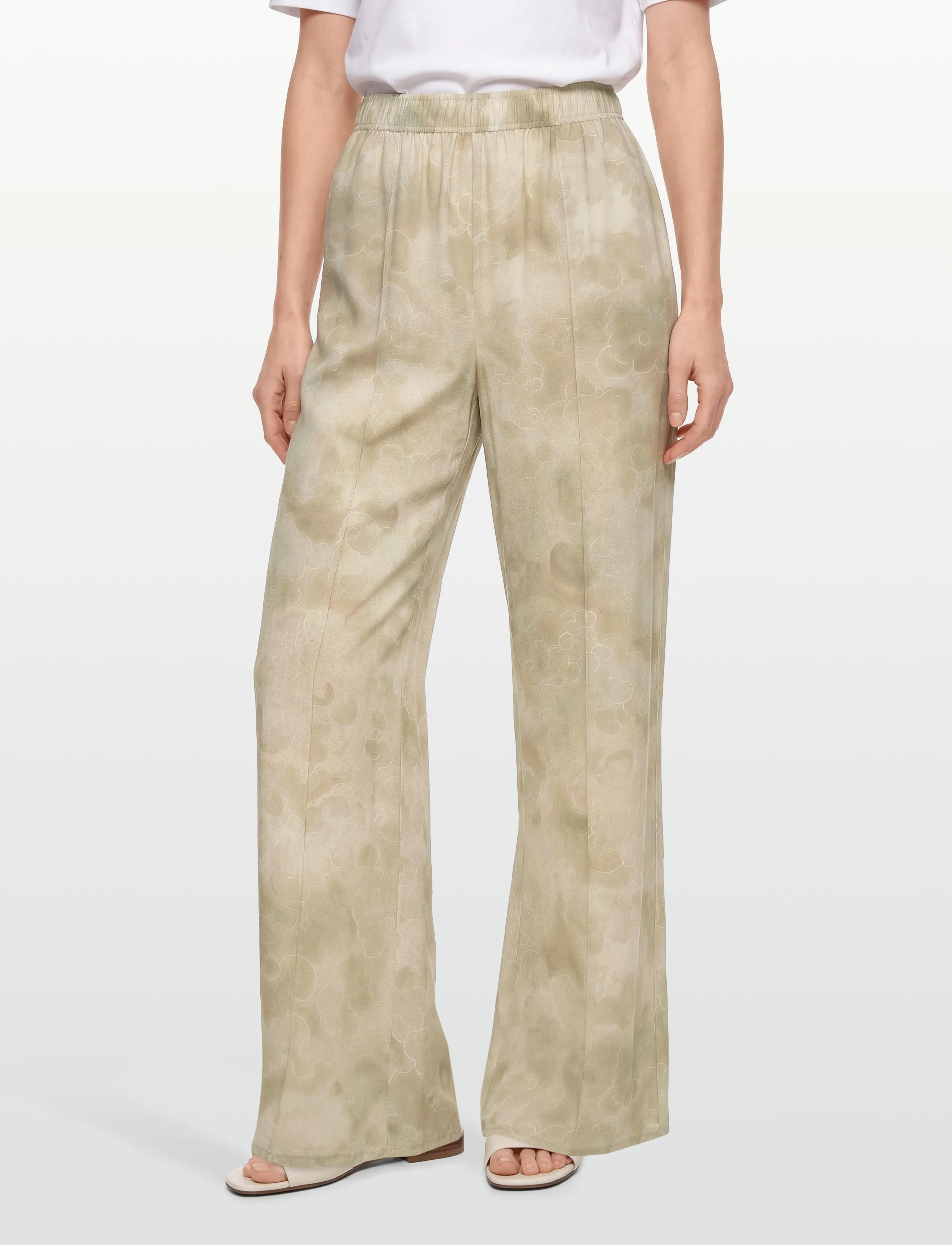 RODEBJER - RODEBJER EZRA CLOUDS - wide leg trousers - sage green - 3