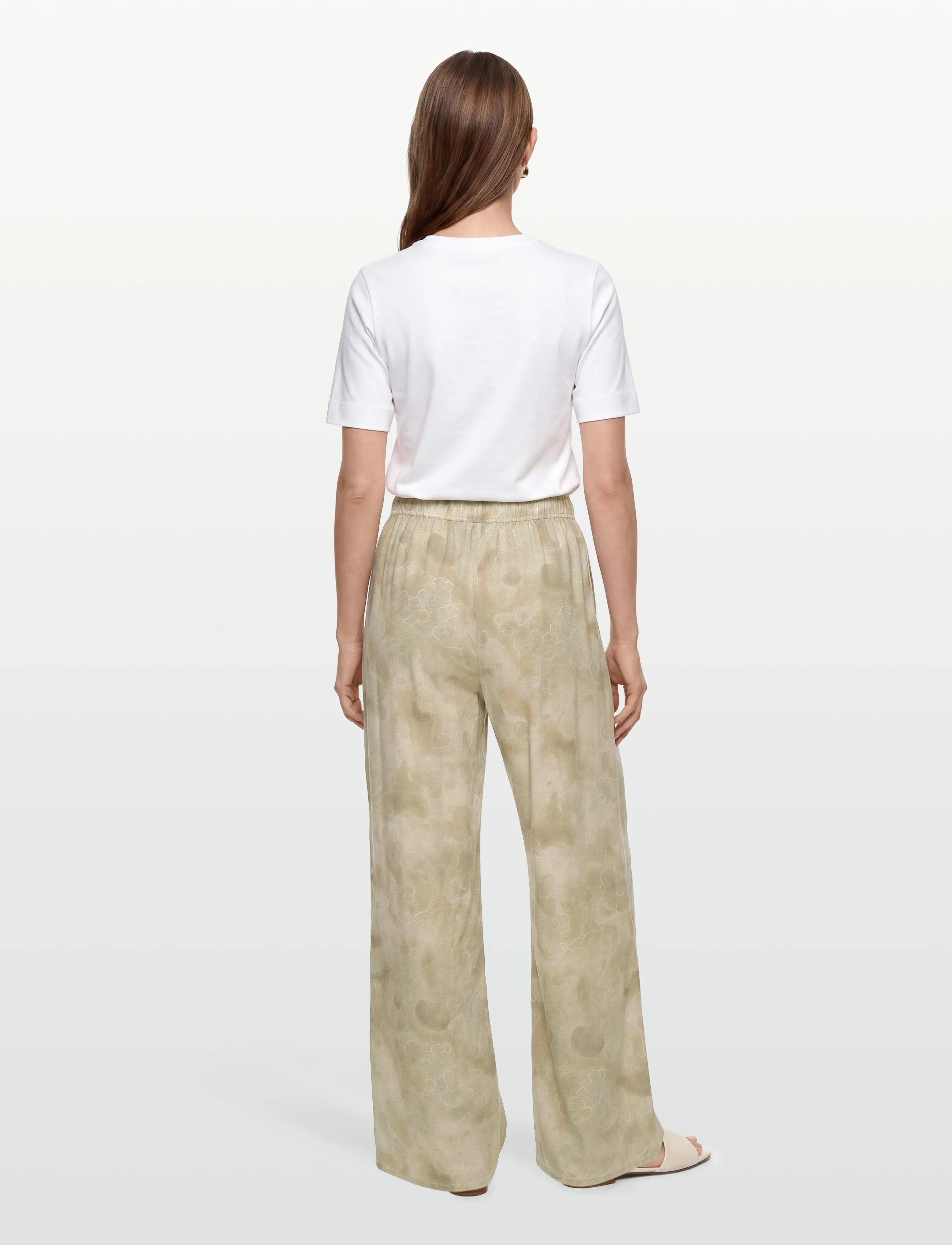 RODEBJER - RODEBJER EZRA CLOUDS - wide leg trousers - sage green - 4