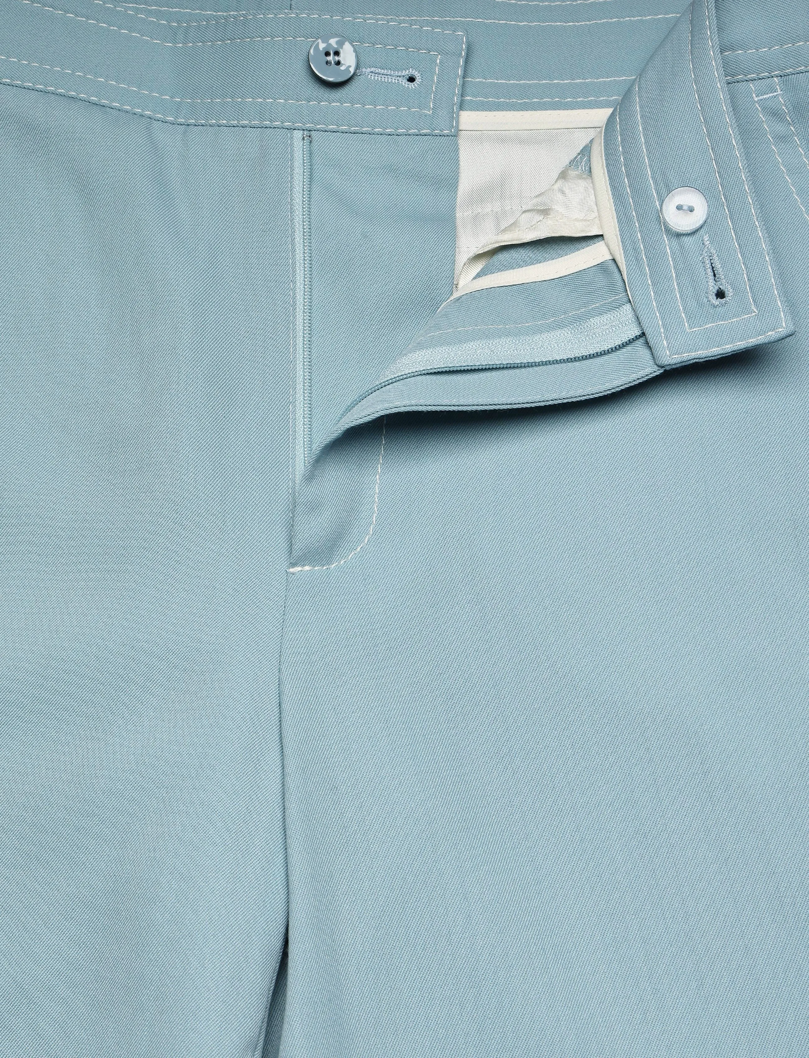 RODEBJER - RODEBJER NORA STITCHES - bukser med brede ben - celeste blue - 3