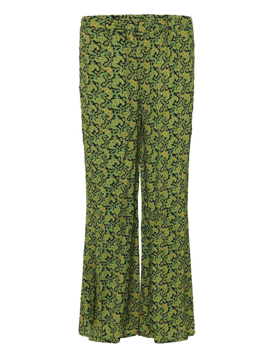 RODEBJER - Rodebjer Ezra Viscose Prt - hosen mit weitem bein - branches paisley green - 1