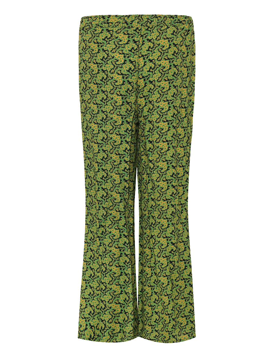 RODEBJER - Rodebjer Ezra Viscose Prt - hosen mit weitem bein - branches paisley green - 2