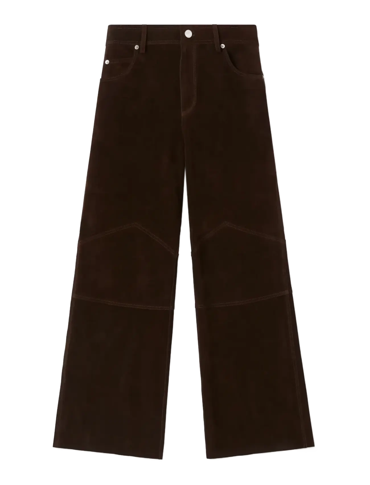 RODEBJER - Rodebjer Joon Suede - leather trousers - dark coffee - 1