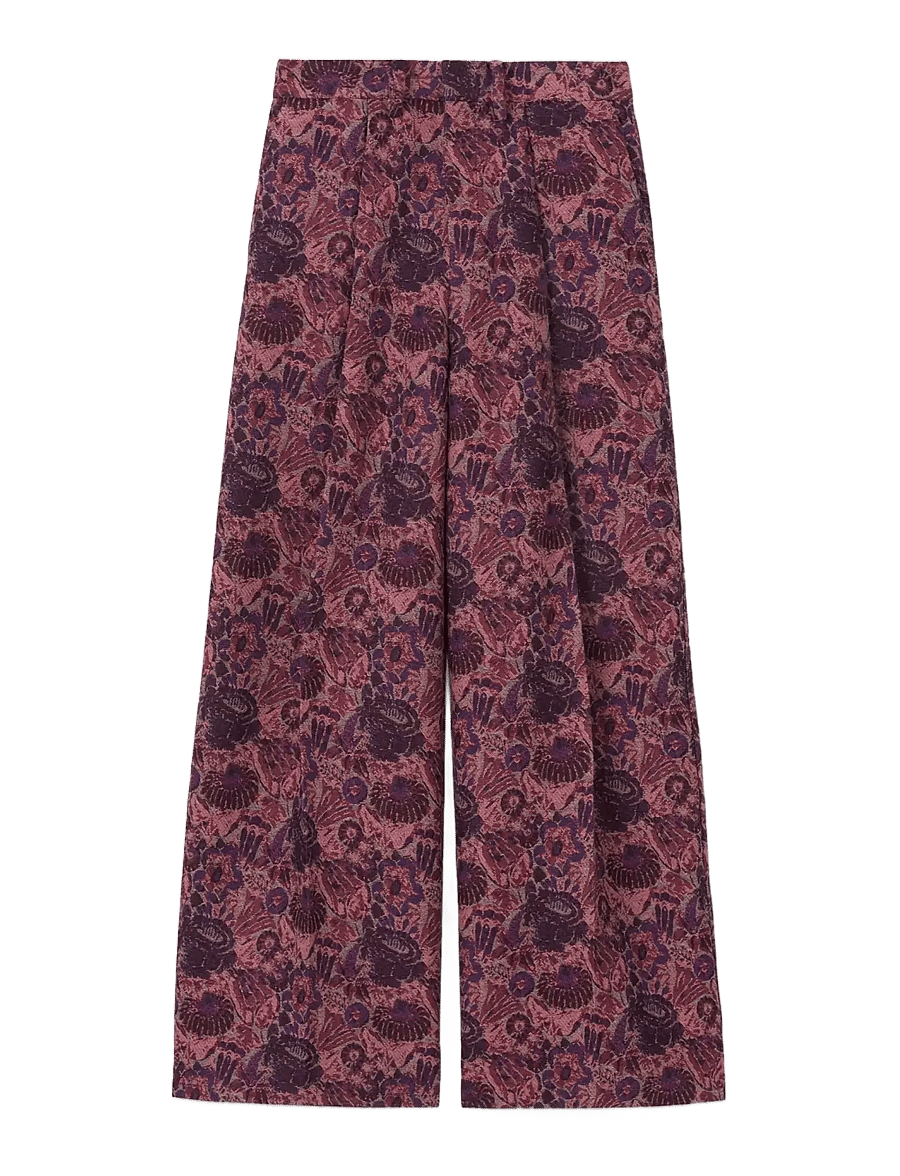 RODEBJER - Rodebjer Lorna Opulent Rose - bukser med brede ben - grape red - 1