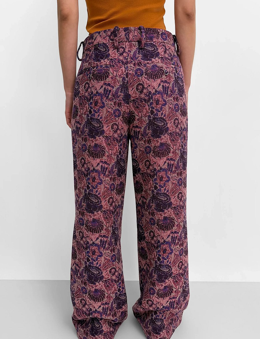 RODEBJER - Rodebjer Lorna Opulent Rose - bukser med brede ben - grape red - 3