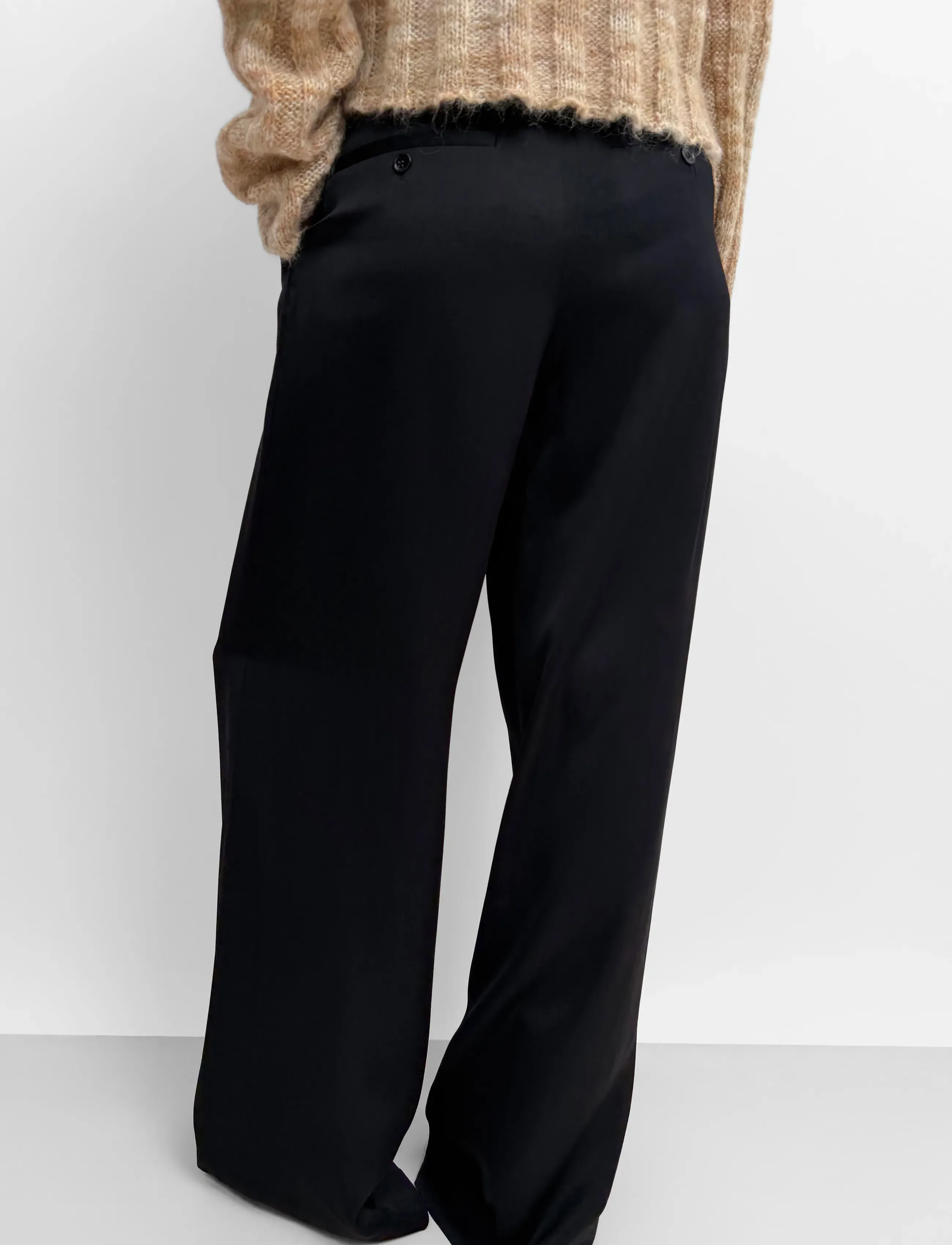 RODEBJER - Rodebjer Lorna Shine - bukser med brede ben - black - 2