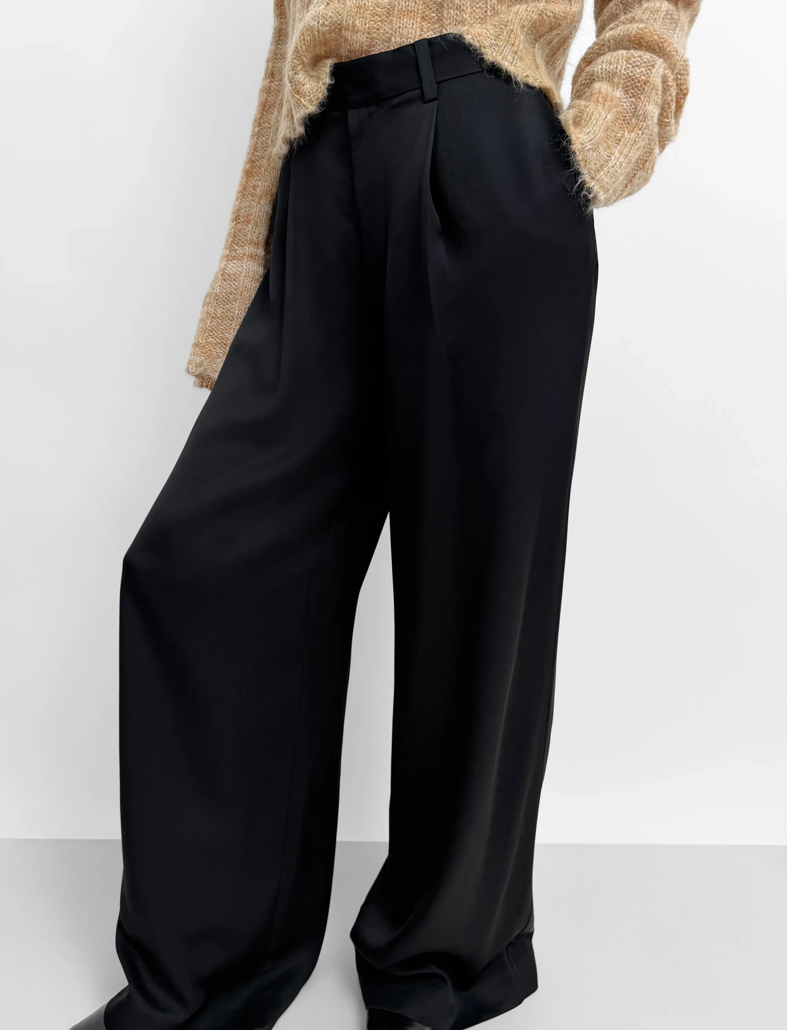 RODEBJER - Rodebjer Lorna Shine - bukser med brede ben - black - 3