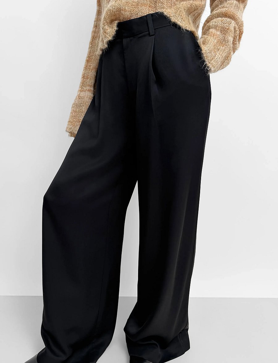 RODEBJER - Rodebjer Lorna Shine - bukser med brede ben - black - 3