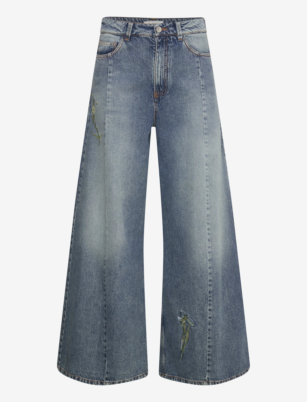 RODEBJER - Rodebjer Maja Embroidery - brede jeans - indigo - 0