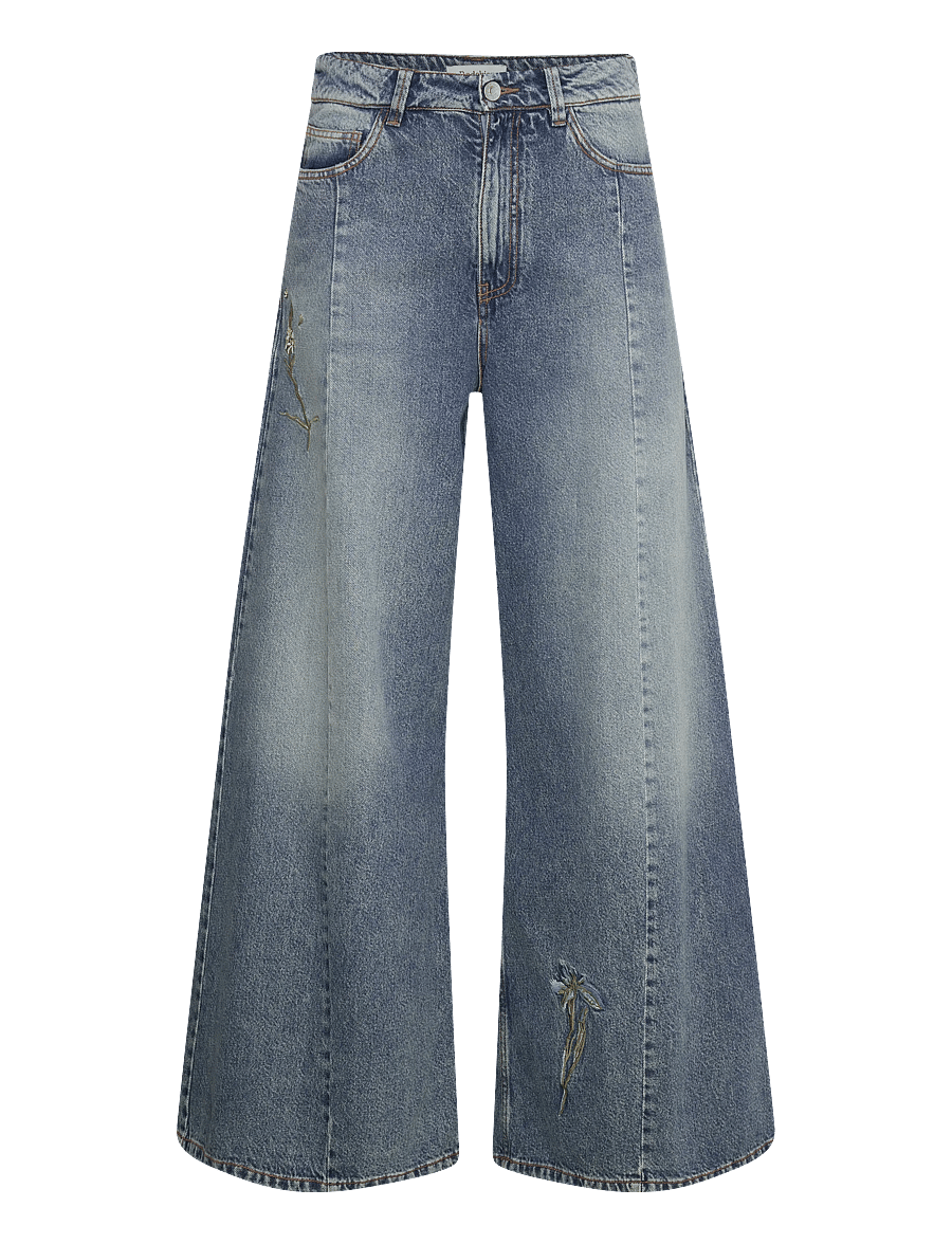 RODEBJER - RODEBJER MAJA EMBROIDERY - platūs džinsai - indigo - 0