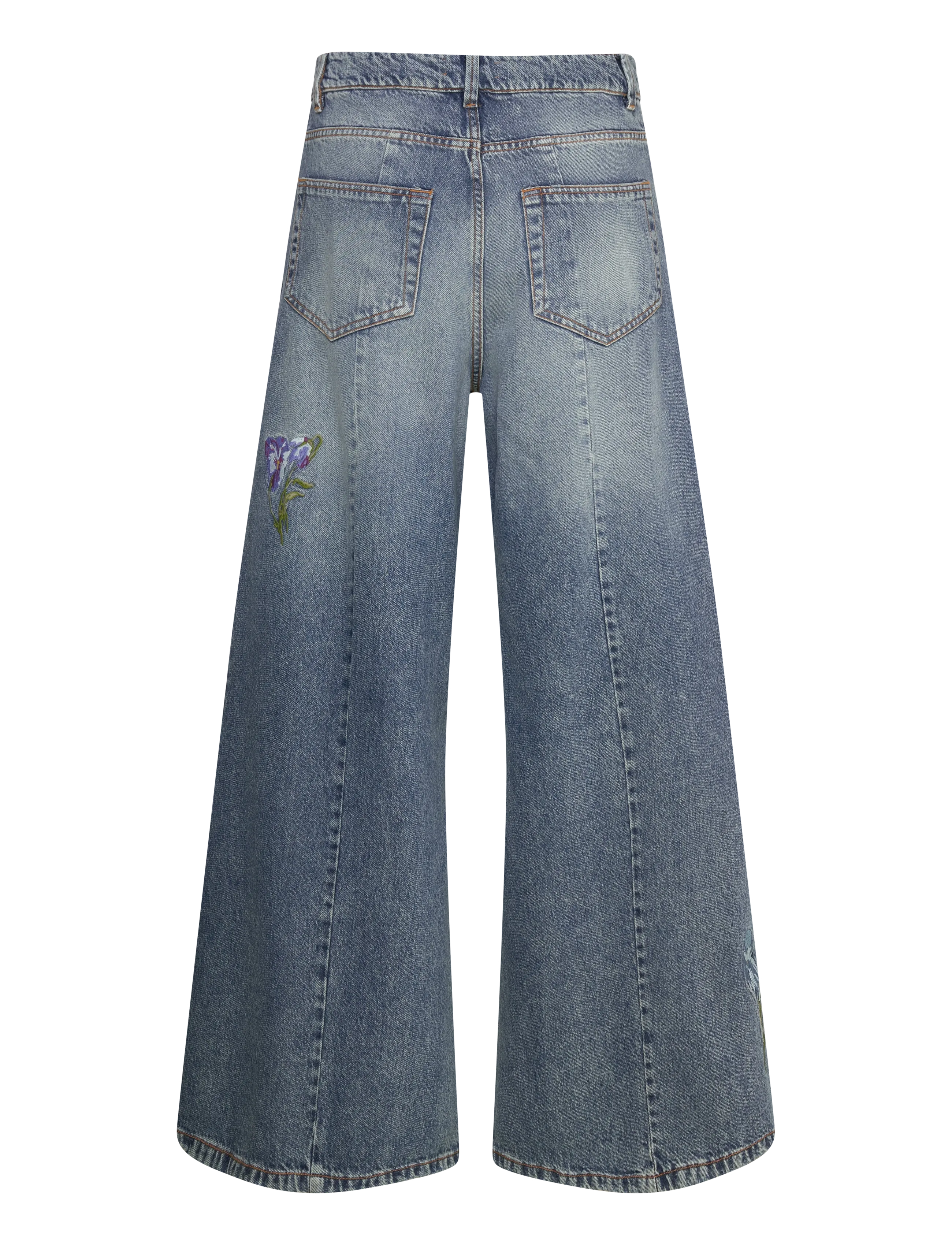RODEBJER - Rodebjer Maja Embroidery - wide leg jeans - indigo - 1