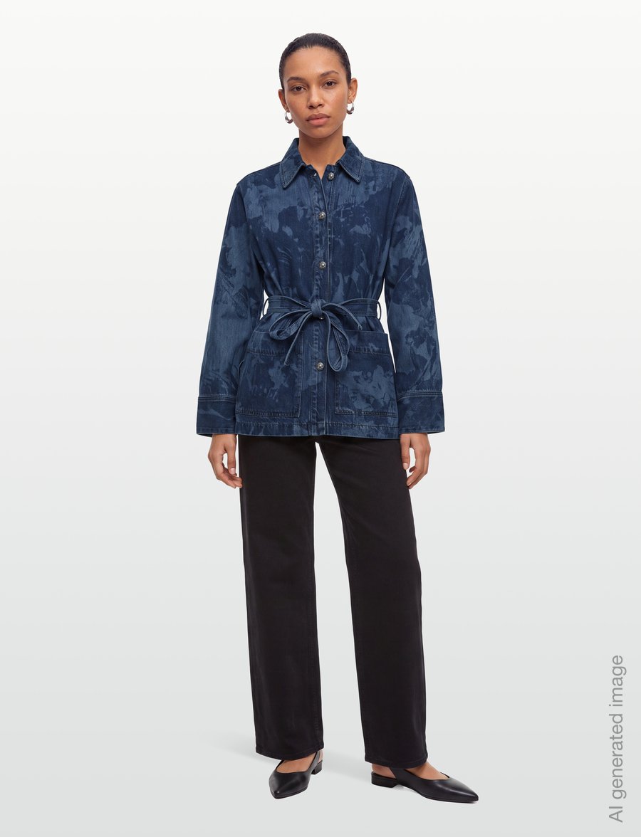 RODEBJER - RODEBJER PICO DENIM FLOWER - frühlingsjacken - indigo - 0