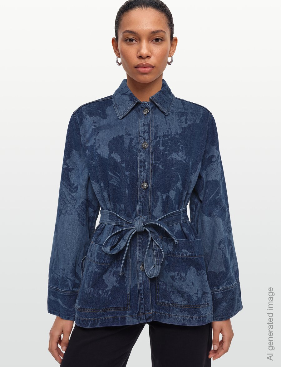 RODEBJER - RODEBJER PICO DENIM FLOWER - frühlingsjacken - indigo - 3
